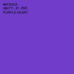 #6F3DCA - Purple Heart Color Image