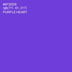 #6F3DD9 - Purple Heart Color Image