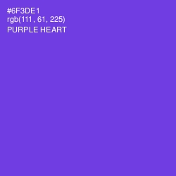 #6F3DE1 - Purple Heart Color Image