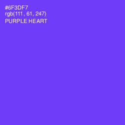 #6F3DF7 - Purple Heart Color Image