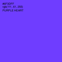 #6F3DFF - Purple Heart Color Image