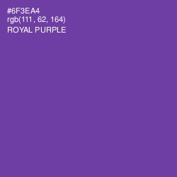 #6F3EA4 - Royal Purple Color Image