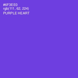 #6F3EE0 - Purple Heart Color Image