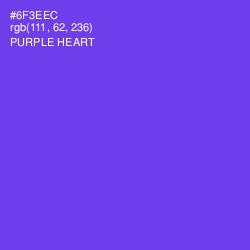 #6F3EEC - Purple Heart Color Image