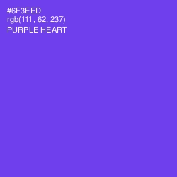 #6F3EED - Purple Heart Color Image