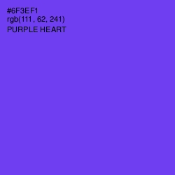 #6F3EF1 - Purple Heart Color Image