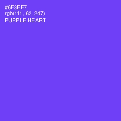 #6F3EF7 - Purple Heart Color Image