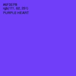 #6F3EFB - Purple Heart Color Image