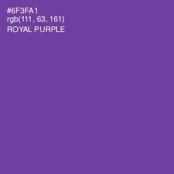 #6F3FA1 - Royal Purple Color Image