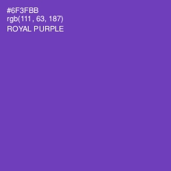 #6F3FBB - Royal Purple Color Image