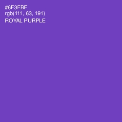 #6F3FBF - Royal Purple Color Image