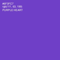 #6F3FC7 - Purple Heart Color Image