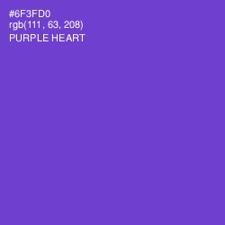 #6F3FD0 - Purple Heart Color Image