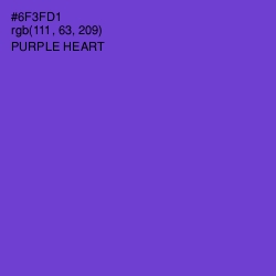 #6F3FD1 - Purple Heart Color Image