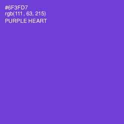 #6F3FD7 - Purple Heart Color Image