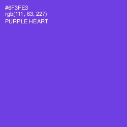 #6F3FE3 - Purple Heart Color Image