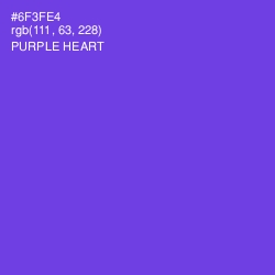 #6F3FE4 - Purple Heart Color Image