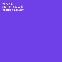 #6F3FE7 - Purple Heart Color Image