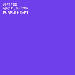 #6F3FEE - Purple Heart Color Image