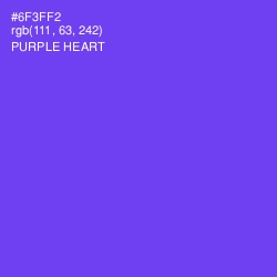 #6F3FF2 - Purple Heart Color Image