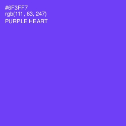 #6F3FF7 - Purple Heart Color Image
