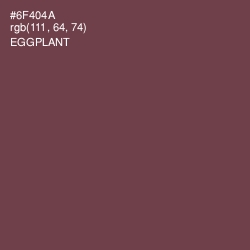 #6F404A - Eggplant Color Image