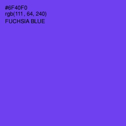 #6F40F0 - Fuchsia Blue Color Image