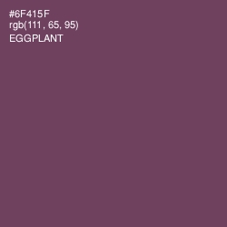 #6F415F - Eggplant Color Image