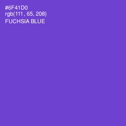 #6F41D0 - Fuchsia Blue Color Image