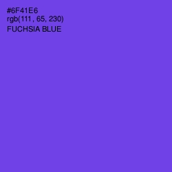 #6F41E6 - Fuchsia Blue Color Image