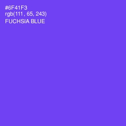 #6F41F3 - Fuchsia Blue Color Image