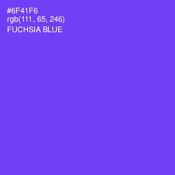 #6F41F6 - Fuchsia Blue Color Image