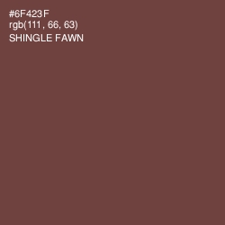 #6F423F - Shingle Fawn Color Image