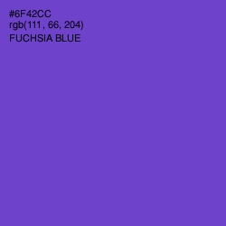 #6F42CC - Fuchsia Blue Color Image