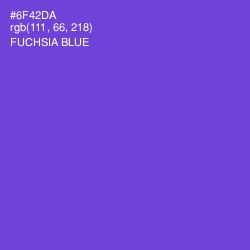 #6F42DA - Fuchsia Blue Color Image