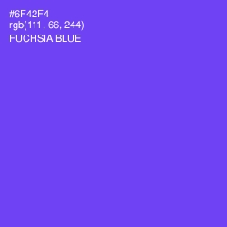 #6F42F4 - Fuchsia Blue Color Image