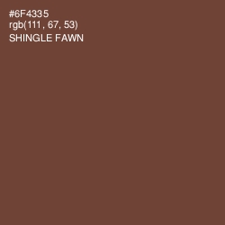 #6F4335 - Shingle Fawn Color Image