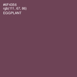 #6F4356 - Eggplant Color Image