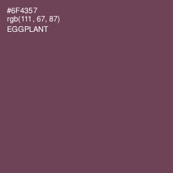 #6F4357 - Eggplant Color Image