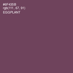 #6F435B - Eggplant Color Image