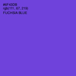 #6F43DB - Fuchsia Blue Color Image