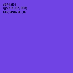 #6F43E4 - Fuchsia Blue Color Image