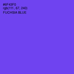 #6F43F0 - Fuchsia Blue Color Image