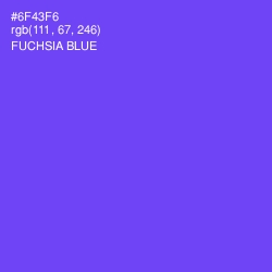 #6F43F6 - Fuchsia Blue Color Image