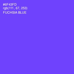 #6F43FD - Fuchsia Blue Color Image