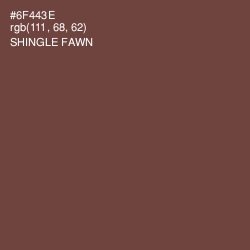 #6F443E - Shingle Fawn Color Image