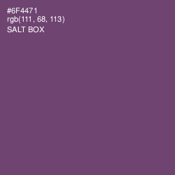 #6F4471 - Salt Box Color Image