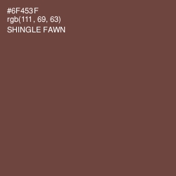 #6F453F - Shingle Fawn Color Image