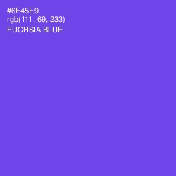 #6F45E9 - Fuchsia Blue Color Image