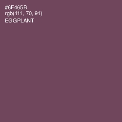 #6F465B - Eggplant Color Image